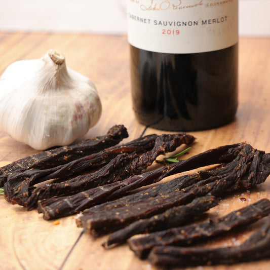 Red Wine & Garlic Biltong Sticks | Buy Online | Your Biltong Buddy